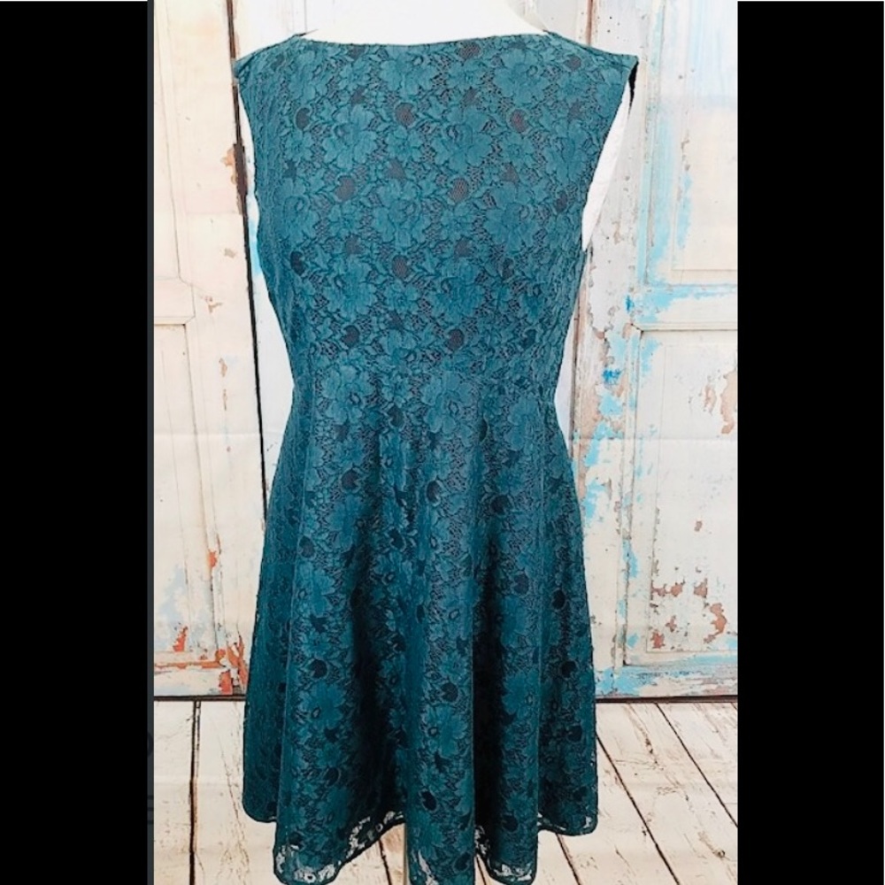 NWT French connection Green Lace Holiday Dress
